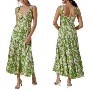 ASTR the Label Twisted-Bust Cutout Midi Dress